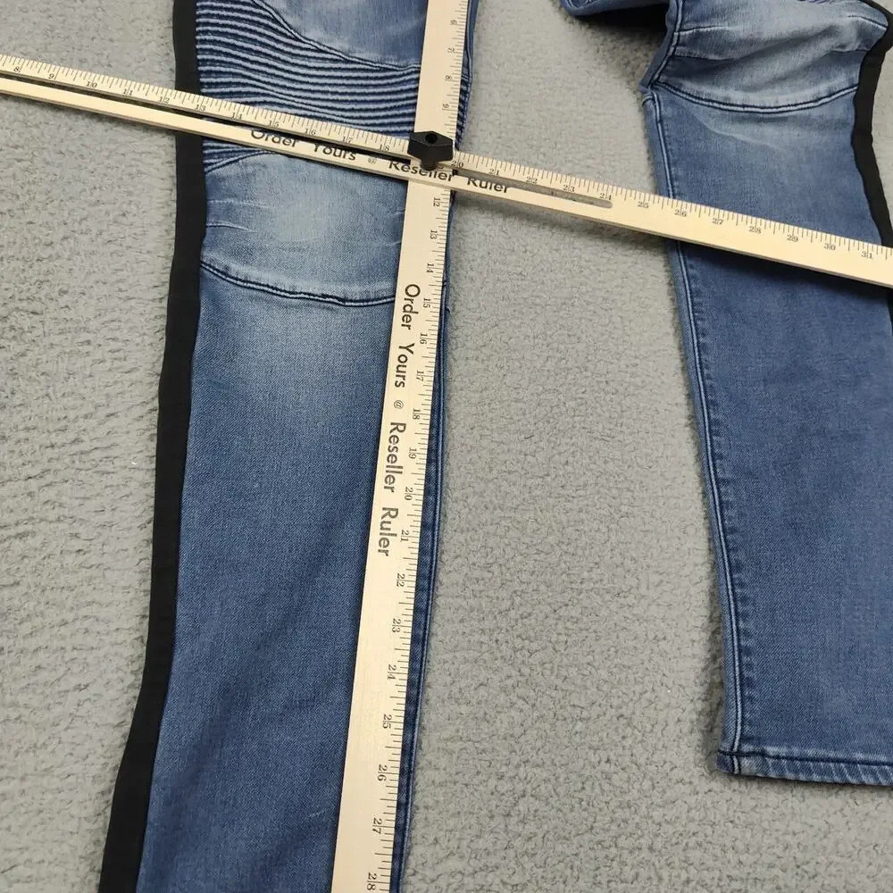 True Religion Rocco Jeans Mens 30X33 Blue Relaxed Skinny Jeans Denim Retro Look